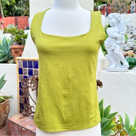 Zara Basics Top Chartreuse Avocado Color Size Large - Picture 2 of 9